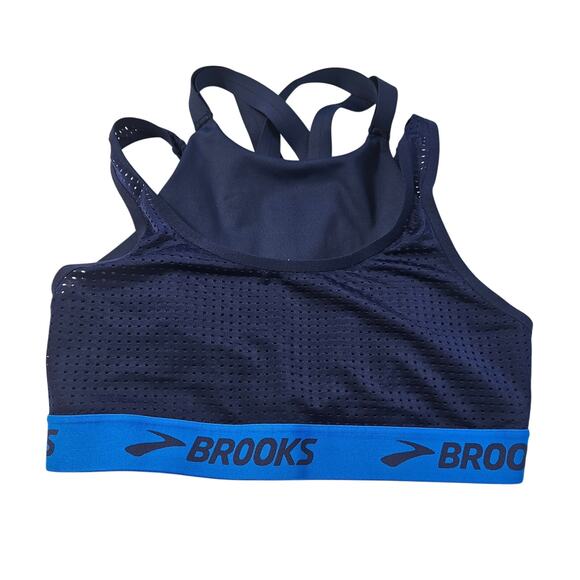 Brooks drive running mesh bra ultra double support sz S padded blue stretch EUC - Picture 4 of 8